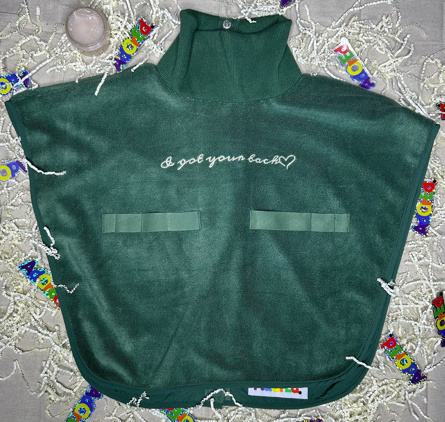 Turtleneck Hair-Bib - Green