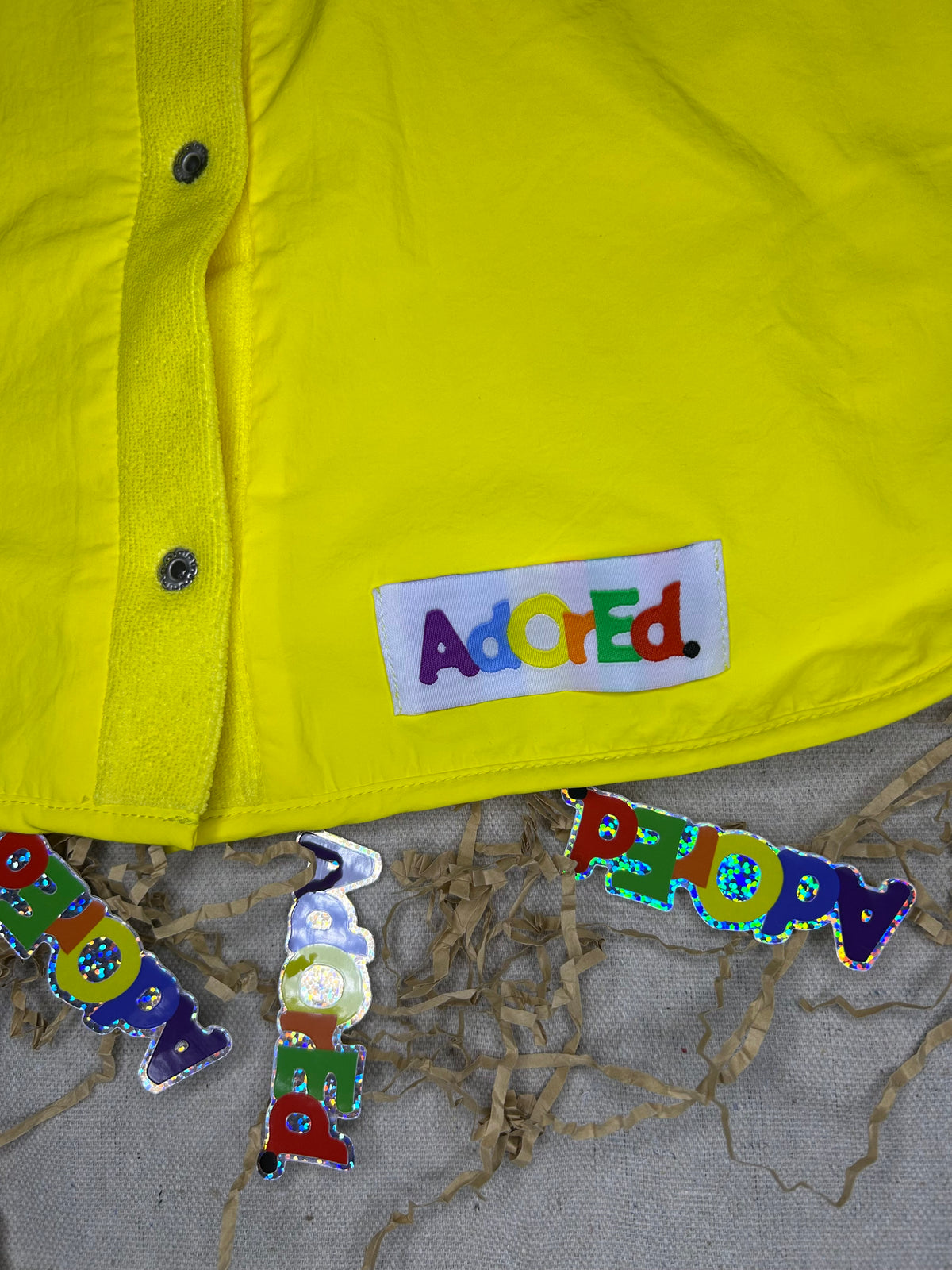 Turtleneck Hair-Bib - Yellow