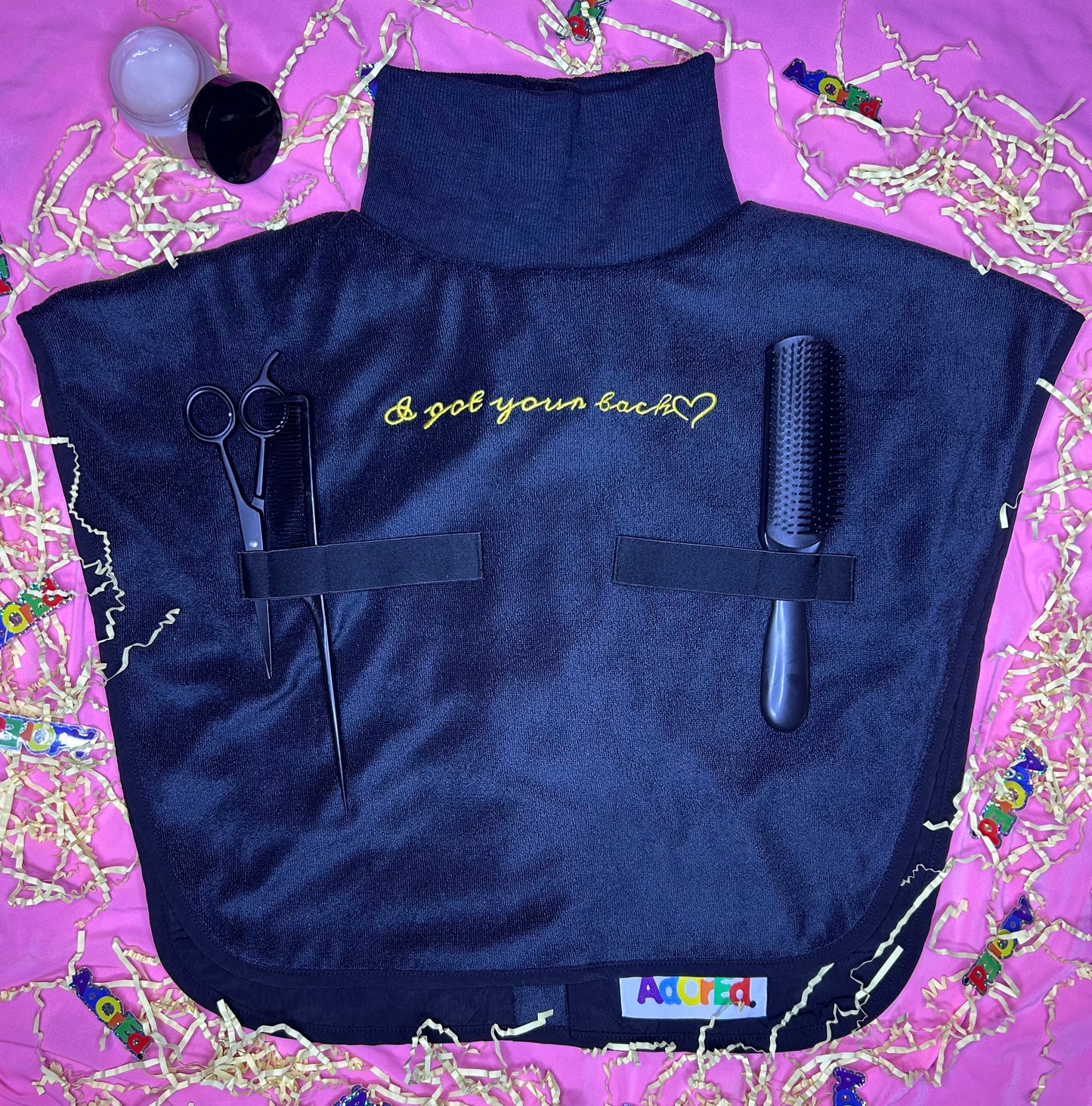 Turtleneck Hair-Bib - Black 2.0