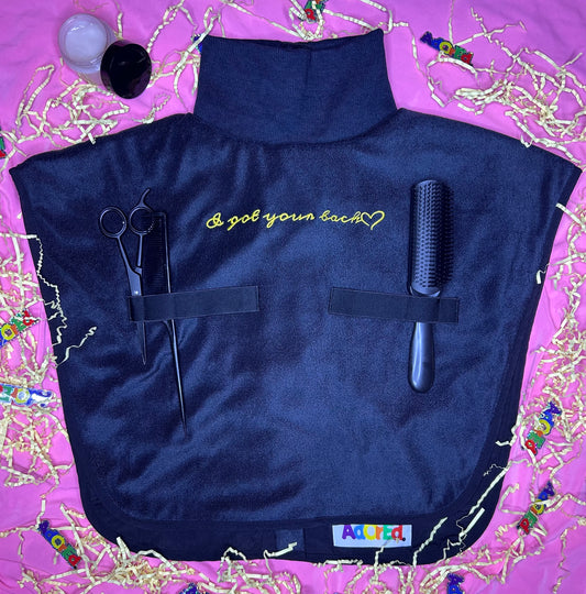 Turtleneck Hair-Bib - Black 2.0