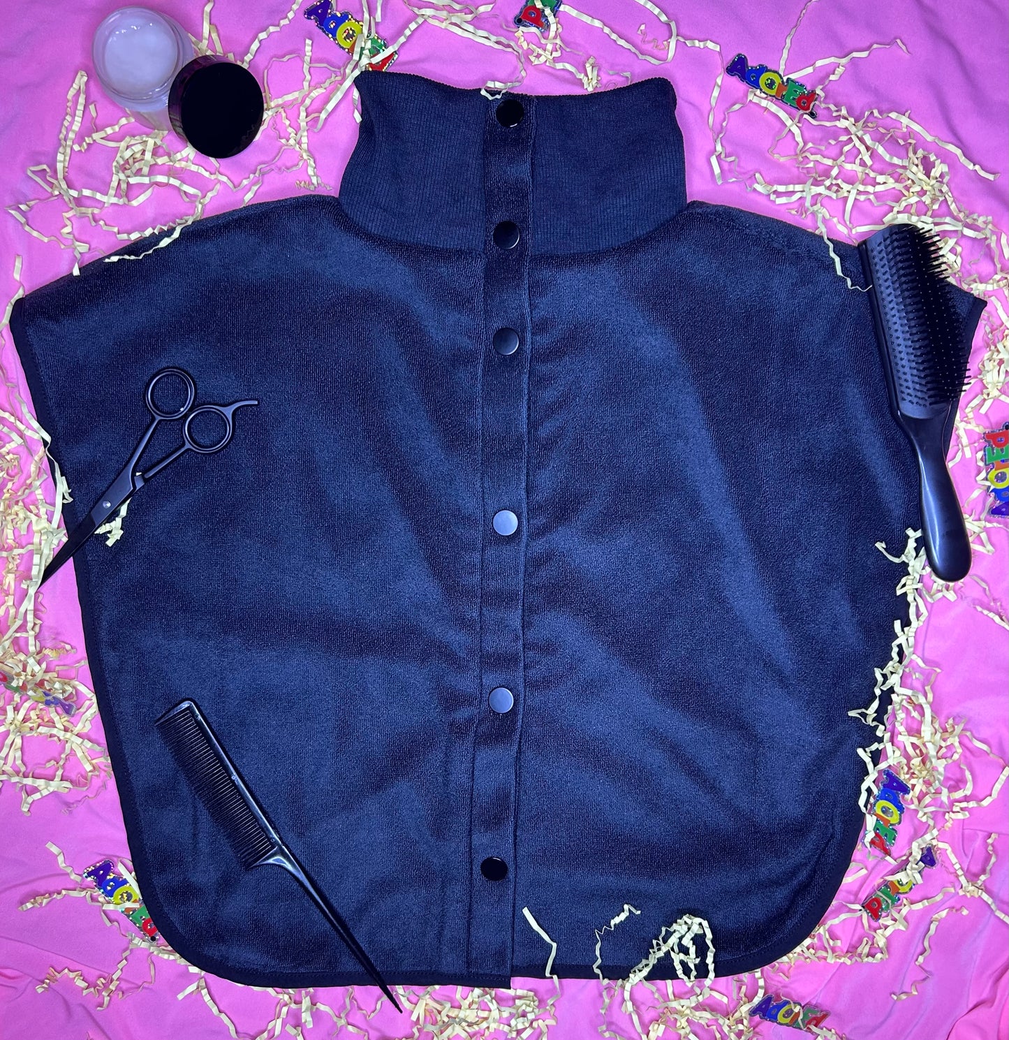 Turtleneck Hair-Bib - Black 2.0