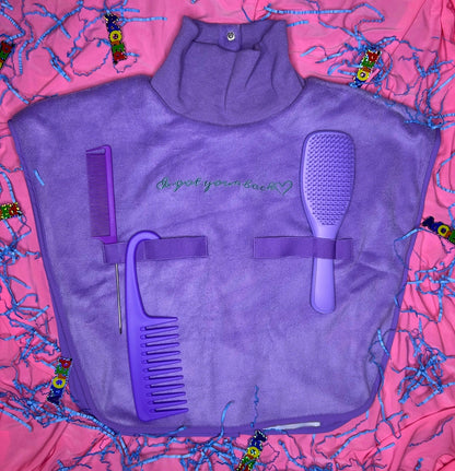 PRE-ORDER Turtleneck Hair-Bib - Purple