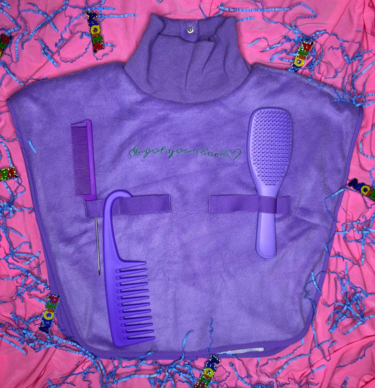 PRE-ORDER Turtleneck Hair-Bib - Purple