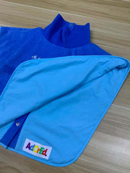 Turtleneck Hair-Bib - Blue